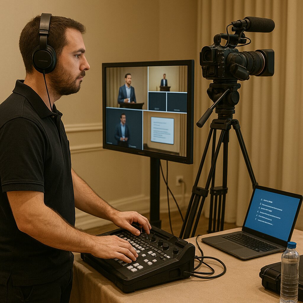 Professional event production setup